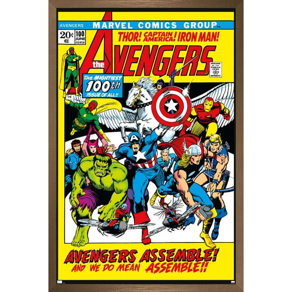 Marvel Comics - Avengers #100 Wall Poster, 22.375" x 34" Framed