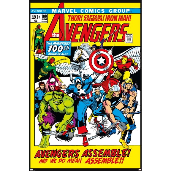 Marvel Comics - Avengers #100 Wall Poster, 22.375" x 34"