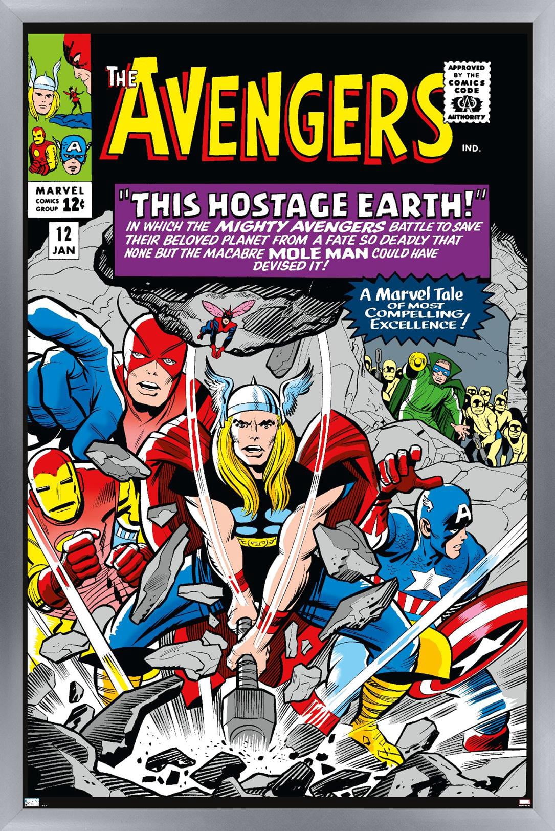 Marvel Comics - Avengers #12 Wall Poster, 14.725" x 22.375" Framed