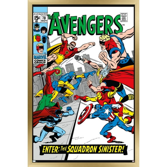 Marvel Comics - Avengers #70 Wall Poster, 14.725" x 22.375" Framed