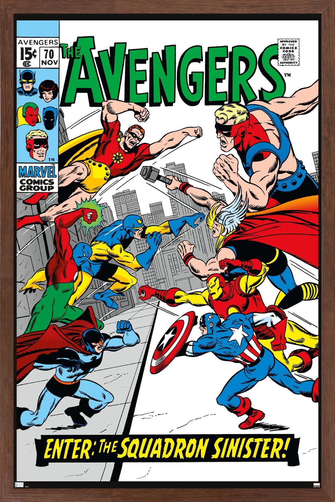 Marvel Comics - Avengers #70 Wall Poster, 14.725" x 22.375" Framed