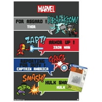 Marvel Comics - Avengers - 8 Bit Wall Poster with Push Pins, 14.725" x 22.375"