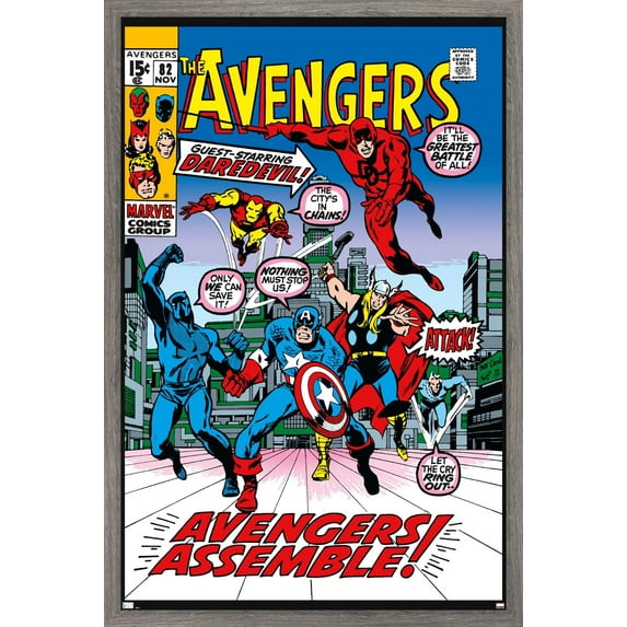 Marvel Comics - Avengers #82 Wall Poster, 14.725" x 22.375" Framed