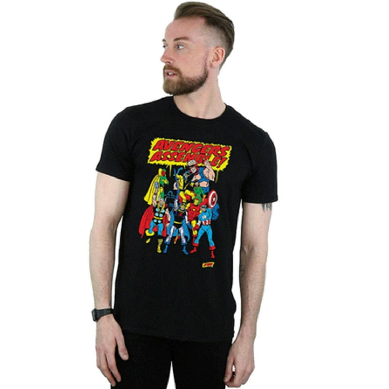 Marvel Comics Avengers Assemble Men's Black T-Shirt (2XL