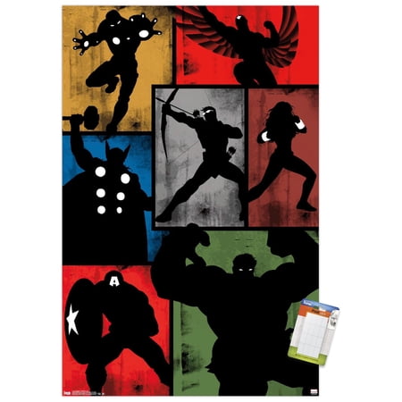 Marvel Comics - Avengers - Simplistic Grid Wall Poster, 14.725" x 22.375"