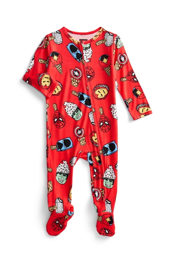 Character Baby Boys or Girls Cozy and Comfortable Viscose Two-Way Zip Footed Sleep 'N Play One-Piece Pajamas, Sizes 0M–6/9M