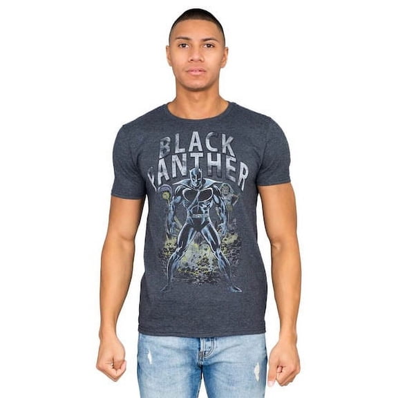 Marvel Comics Black Panther Comic Tee Heather Charcoal T-shirt