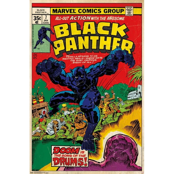 Marvel Comics - Black Panther - Cover #7 Wall Poster, 14.725" x 22.375"