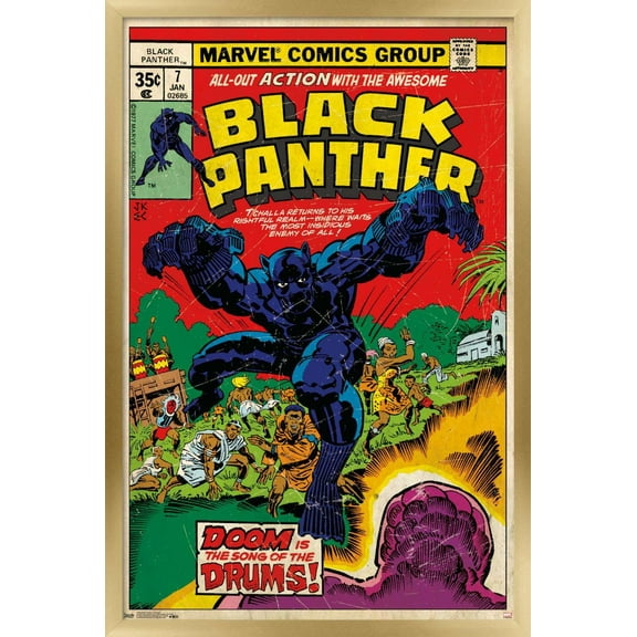 Marvel Comics - Black Panther - Cover #7 Wall Poster, 22.375" x 34", Framed
