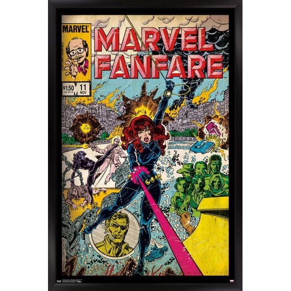 Marvel Comics - Black Widow - Marvel Fanfare #11 Wall Poster, 22.375" x 34", Framed