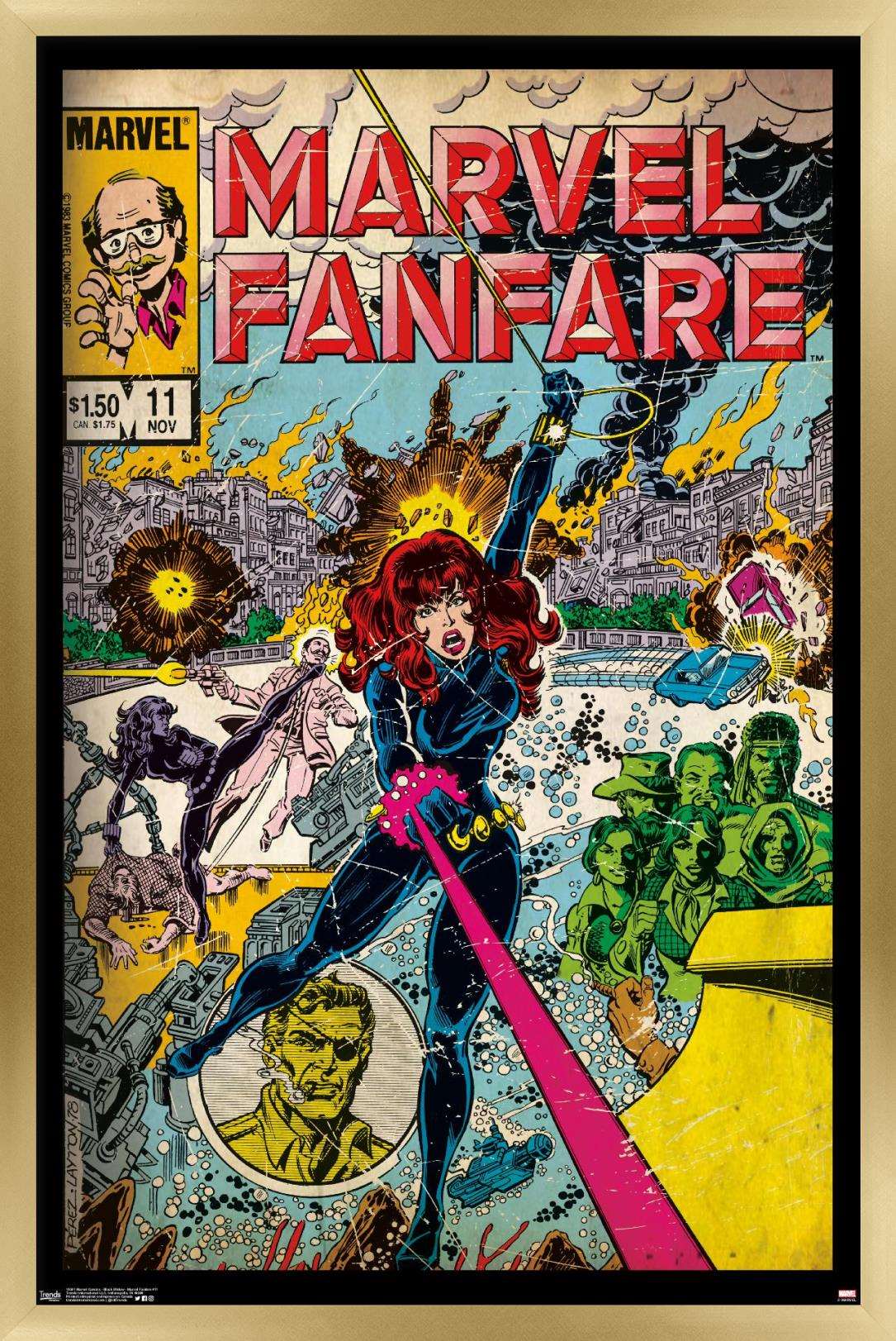 Marvel Comics - Black Widow - Marvel Fanfare #11 Wall Poster, 22.375" x 34", Framed