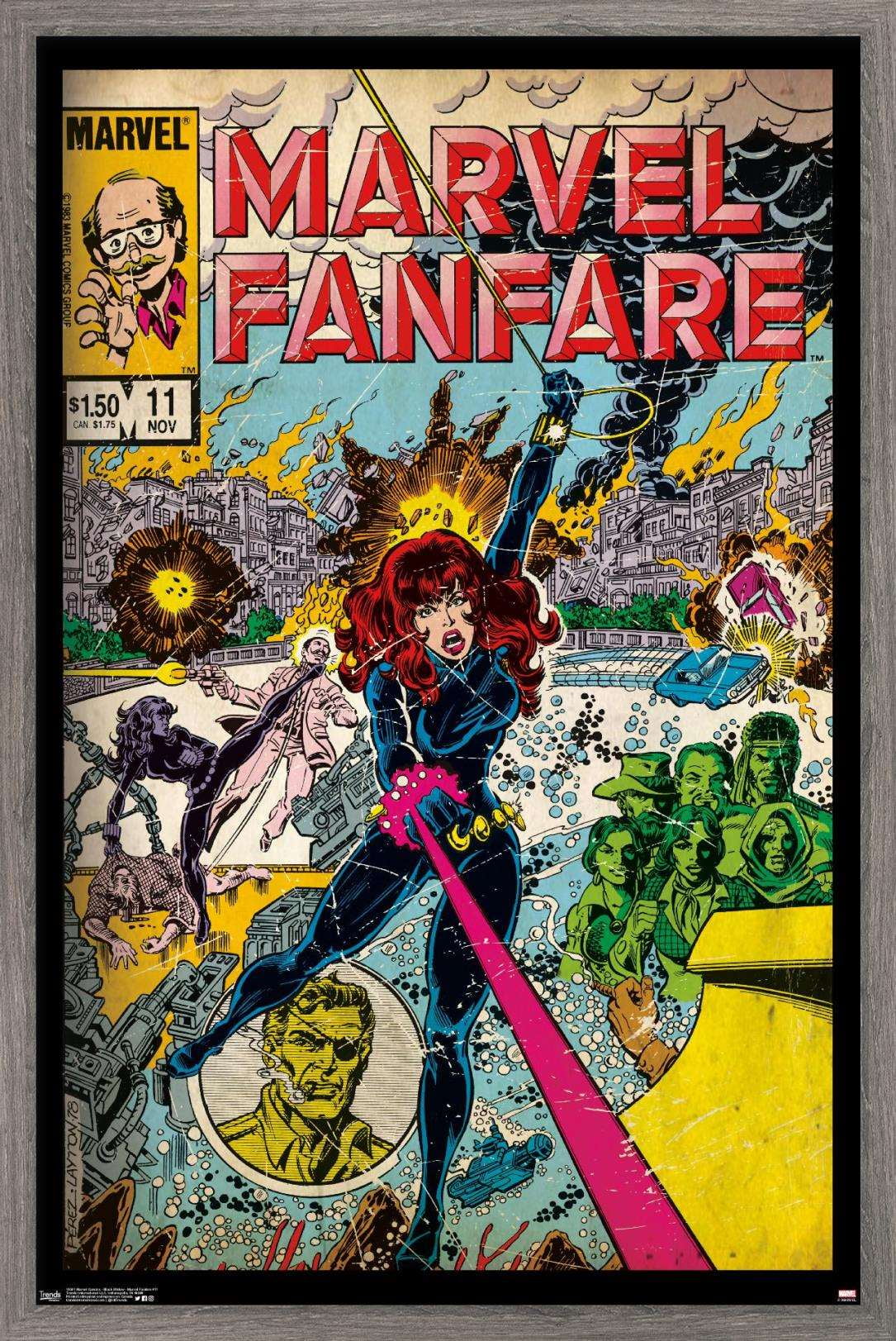 Marvel Comics - Black Widow - Marvel Fanfare #11 Wall Poster, 22.375" x 34", Framed