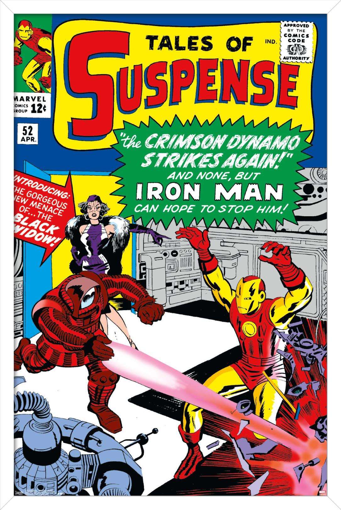 Marvel Comics - Black Widow - Tales of Suspense Cover #52 Wall Poster, 14.725" x 22.375", Framed