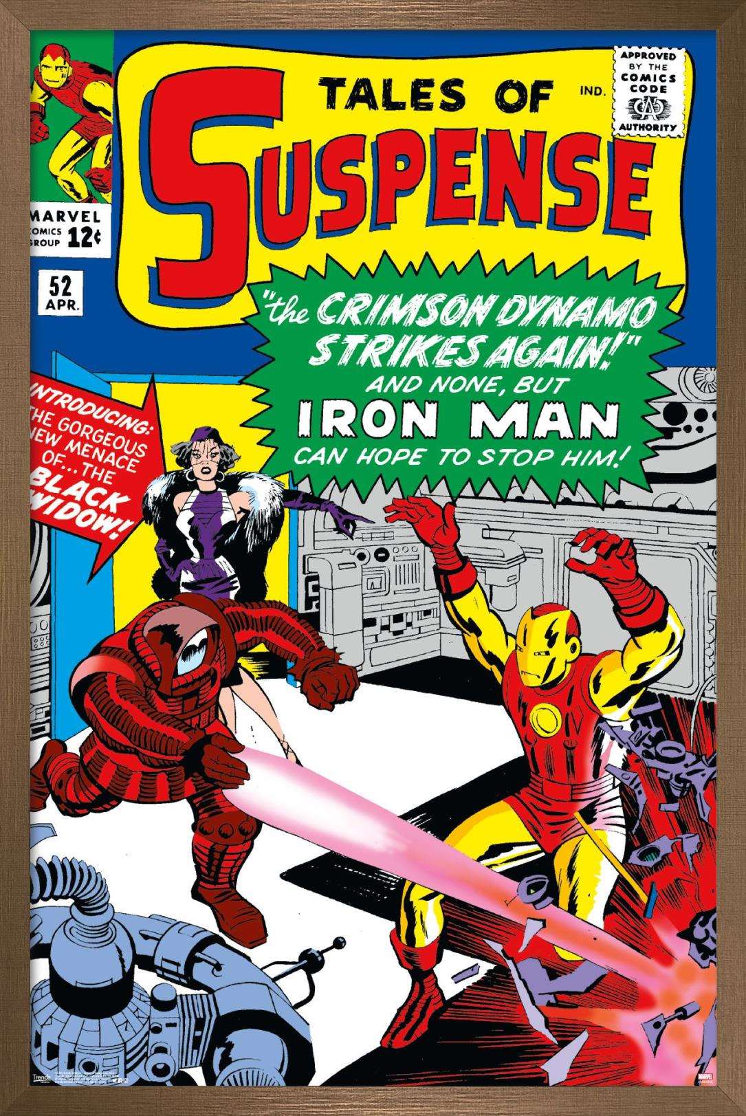 Marvel Comics - Black Widow - Tales of Suspense Cover #52 Wall Poster, 14.725" x 22.375", Framed