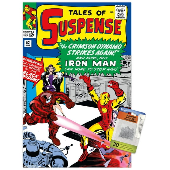 Marvel Comics - Black Widow - Tales of Suspense Cover #52 Wall Poster with Push Pins, 14.725" x 22.375"