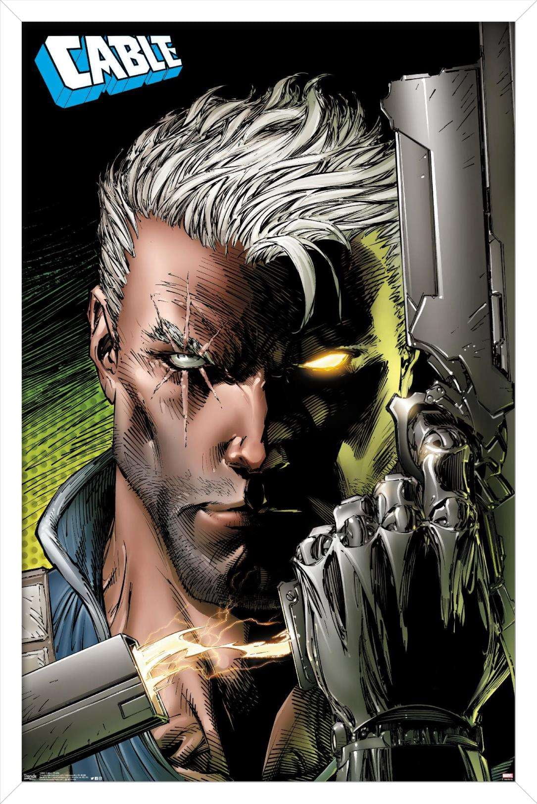 Marvel Comics - Cable Profile Wall Poster, 14.725" x 22.375", Framed