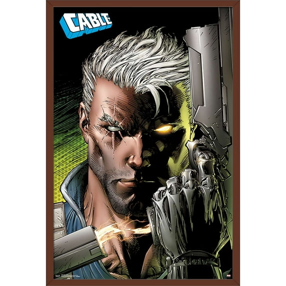Marvel Comics - Cable Profile Wall Poster, 22.375" x 34", Framed