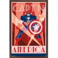 thumbnail image 1 of Marvel Comics - Captain America - Art Deco Wall Poster, 22.375" x 34", Framed, 1 of 6