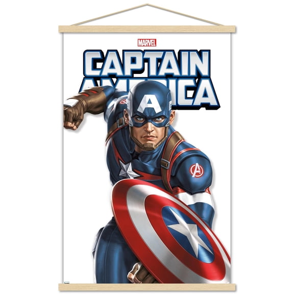 Marvel Comics - Captain America Feature Series Wall Poster with Magnetic Frame, 22.375" x 34"