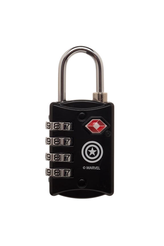 Marvel Comics Captain America Graphic Design TSA Approved Travel Combination Luggage Lock for Suitcase Baggage