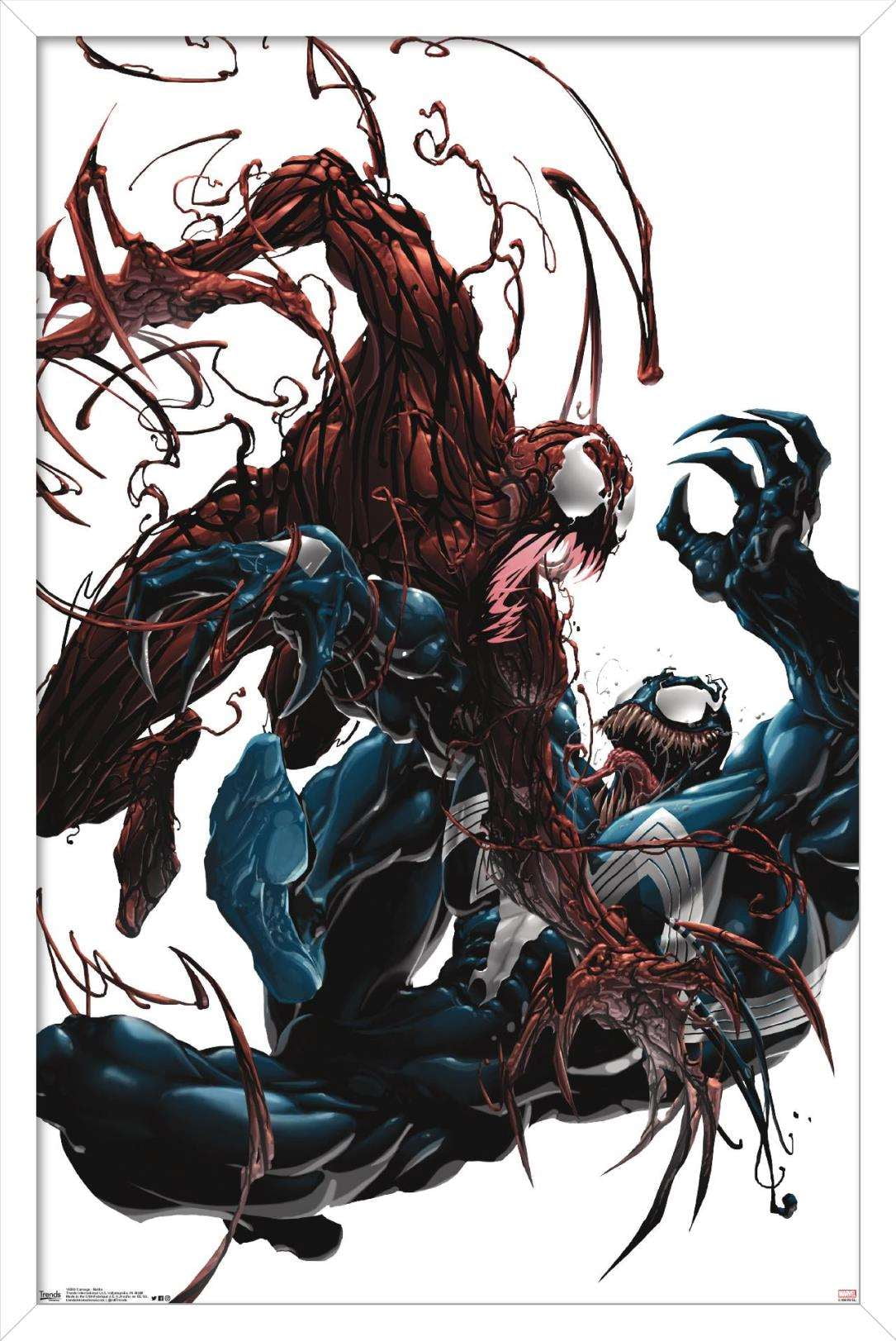 Marvel Comics - Carnage - Battle Wall Poster, 14.725" x 22.375", Framed