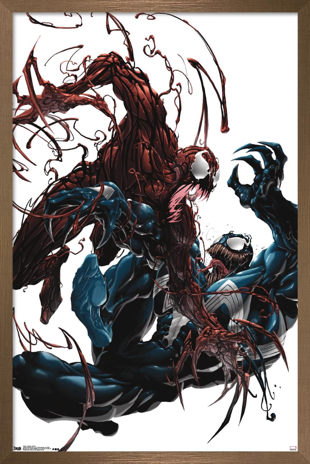 Marvel Comics - Carnage - Battle Wall Poster, 14.725" x 22.375", Framed