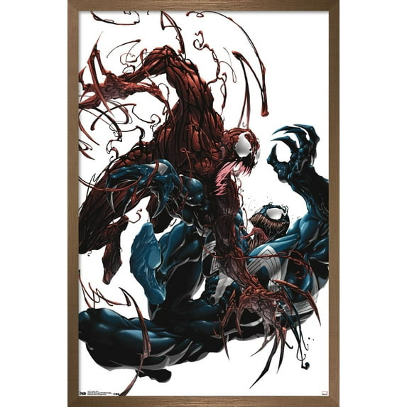 Marvel Comics - Carnage - Battle Wall Poster, 14.725" x 22.375", Framed