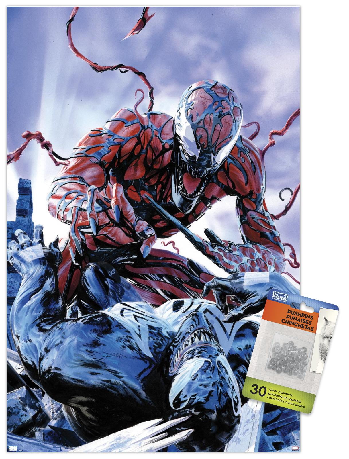 Marvel Comics - Carnage - Battle with Venom Wall Poster with Push Pins, 14.725" x 22.375"
