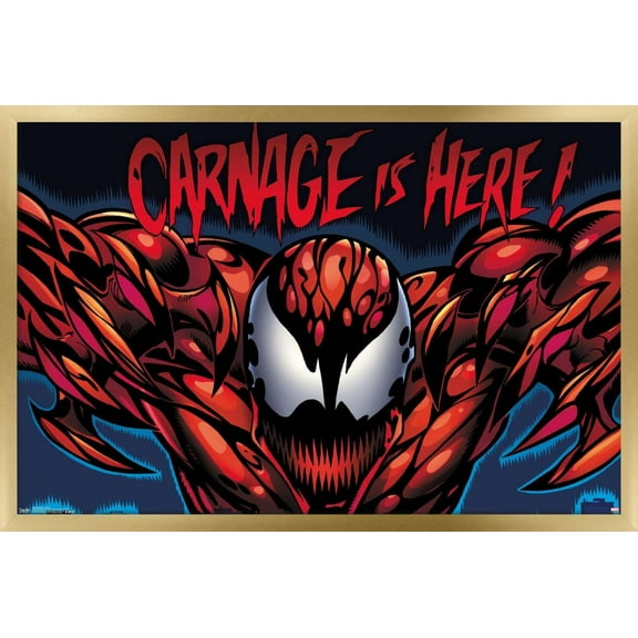Marvel Comics - Carnage - Classic Wall Poster, 22.375" x 34", Framed
