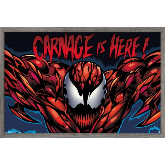 Marvel Comics - Carnage - Classic Wall Poster, 22.375" x 34", Framed