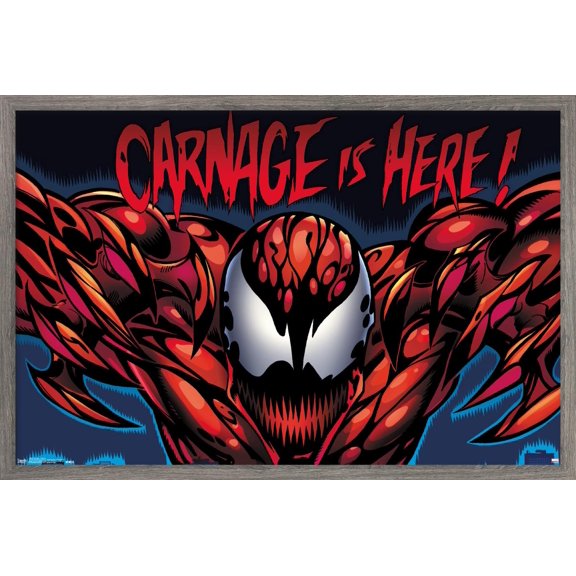 Marvel Comics - Carnage - Classic Wall Poster, 22.375" x 34", Framed