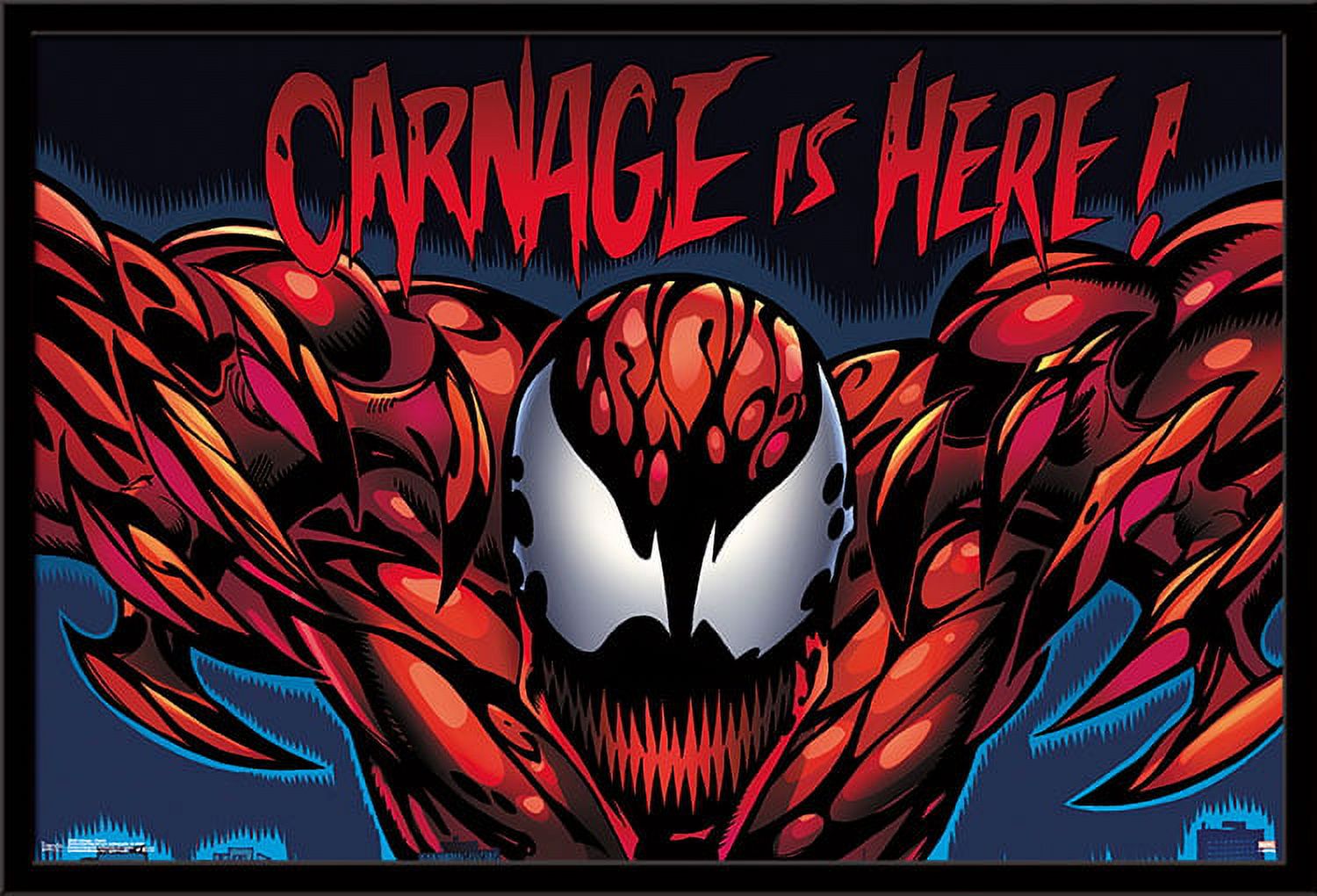 Marvel Comics - Carnage - Classic Wall Poster, 22.375" x 34", Framed