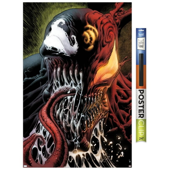 Marvel Comics - Carnage - Face Split with Venom Wall Poster, 22.375" x 34"