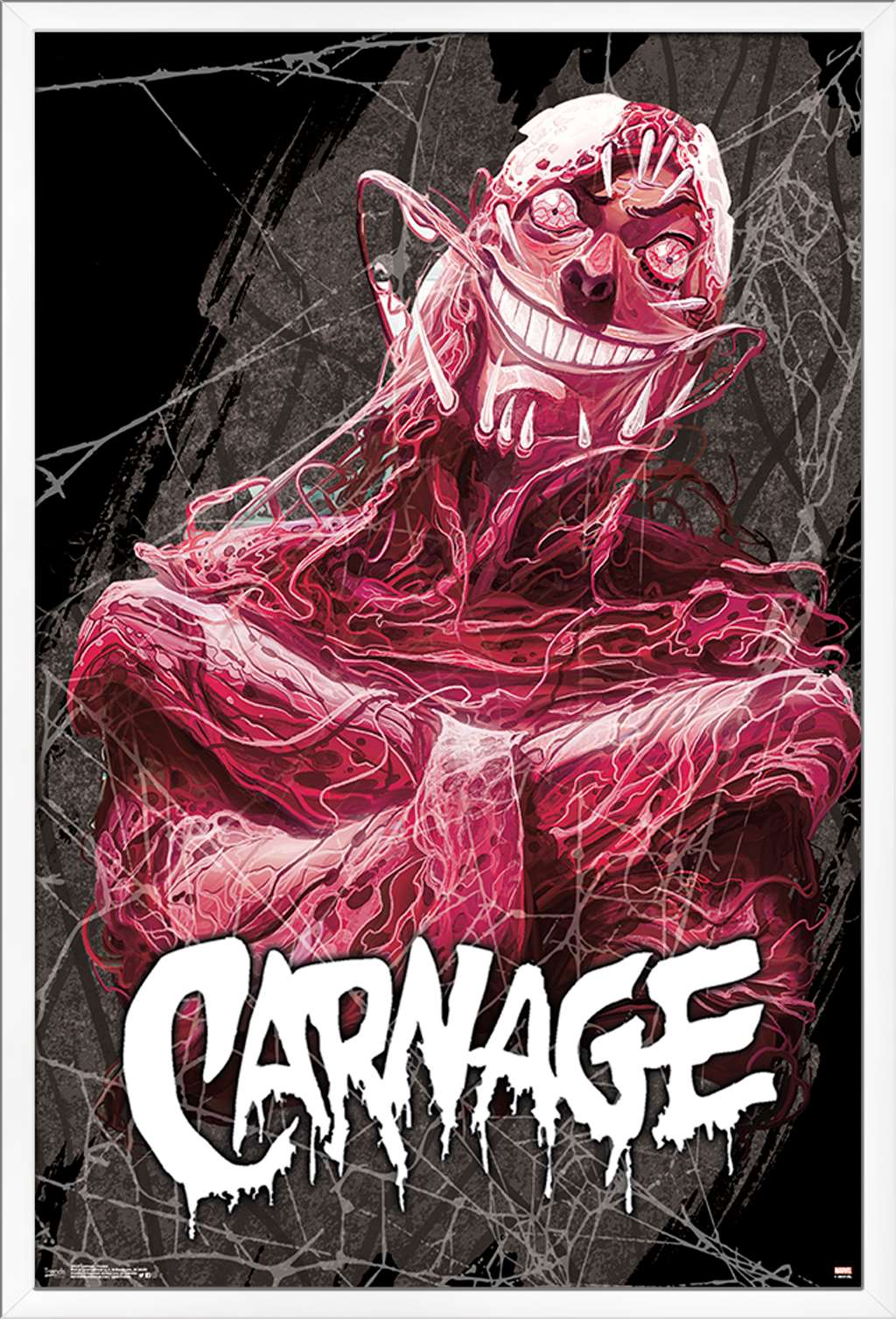 Marvel Comics - Carnage - Insane Wall Poster, 22.375" x 34", Framed