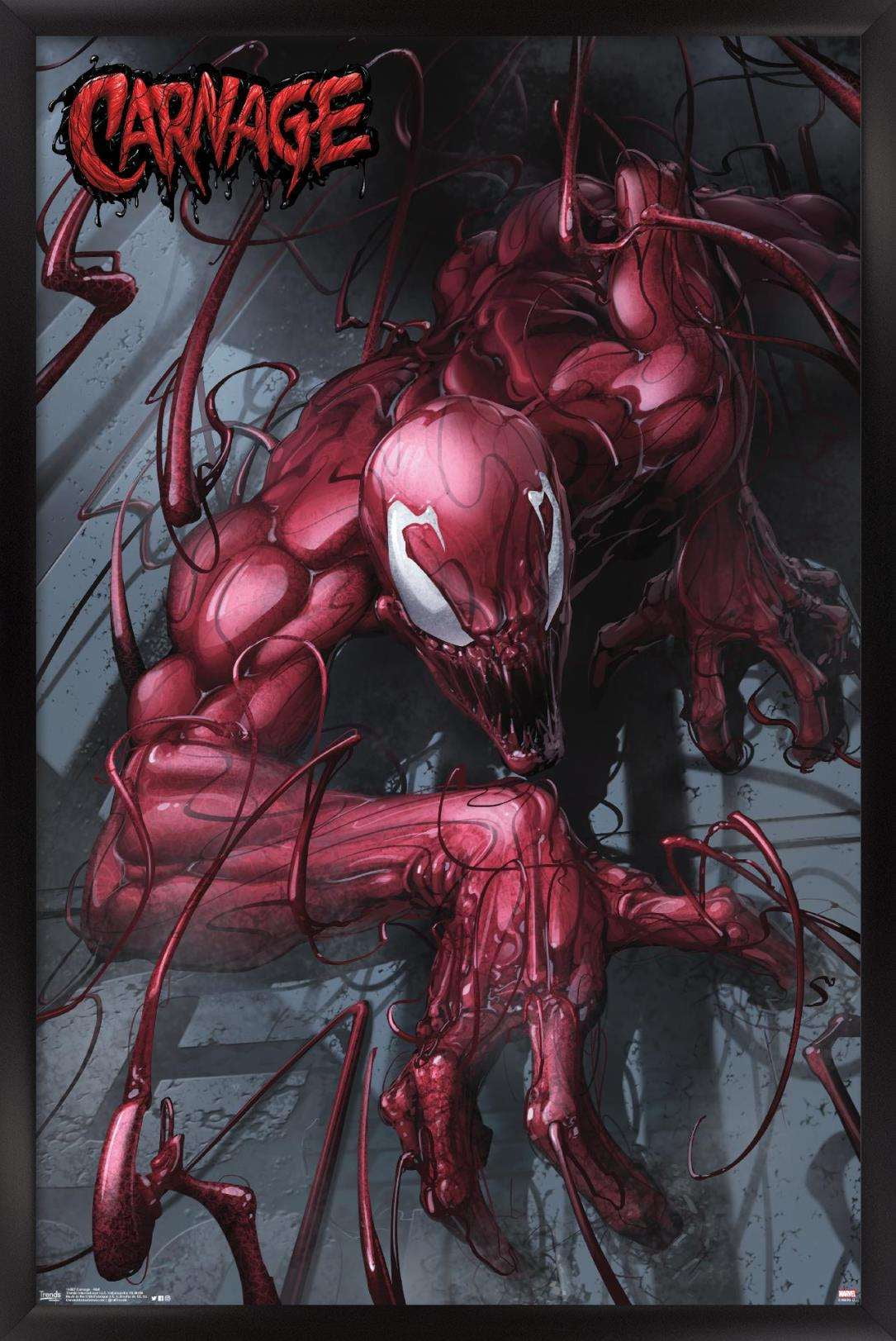 Marvel Comics - Carnage - Wall Wall Poster, 14.725" x 22.375", Framed