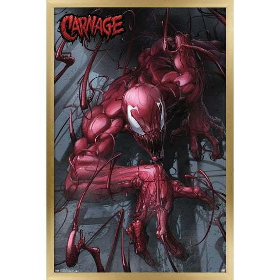 Marvel Comics - Carnage - Wall Wall Poster, 14.725" x 22.375", Framed