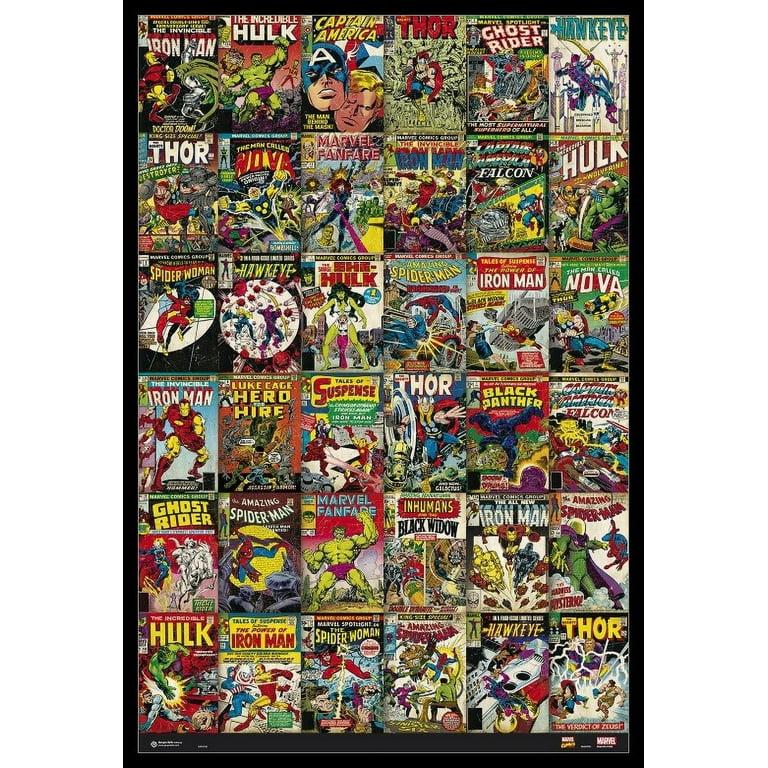 Marvel Comics Classic Covers Laminated & Framed Poster (24 x 36) 