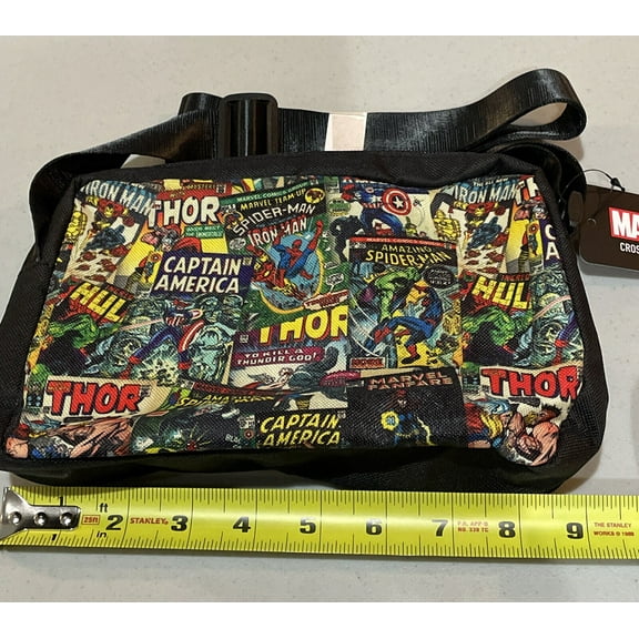 Marvel Comics Crossbody Bag Adjustable Atrap Zip Closure