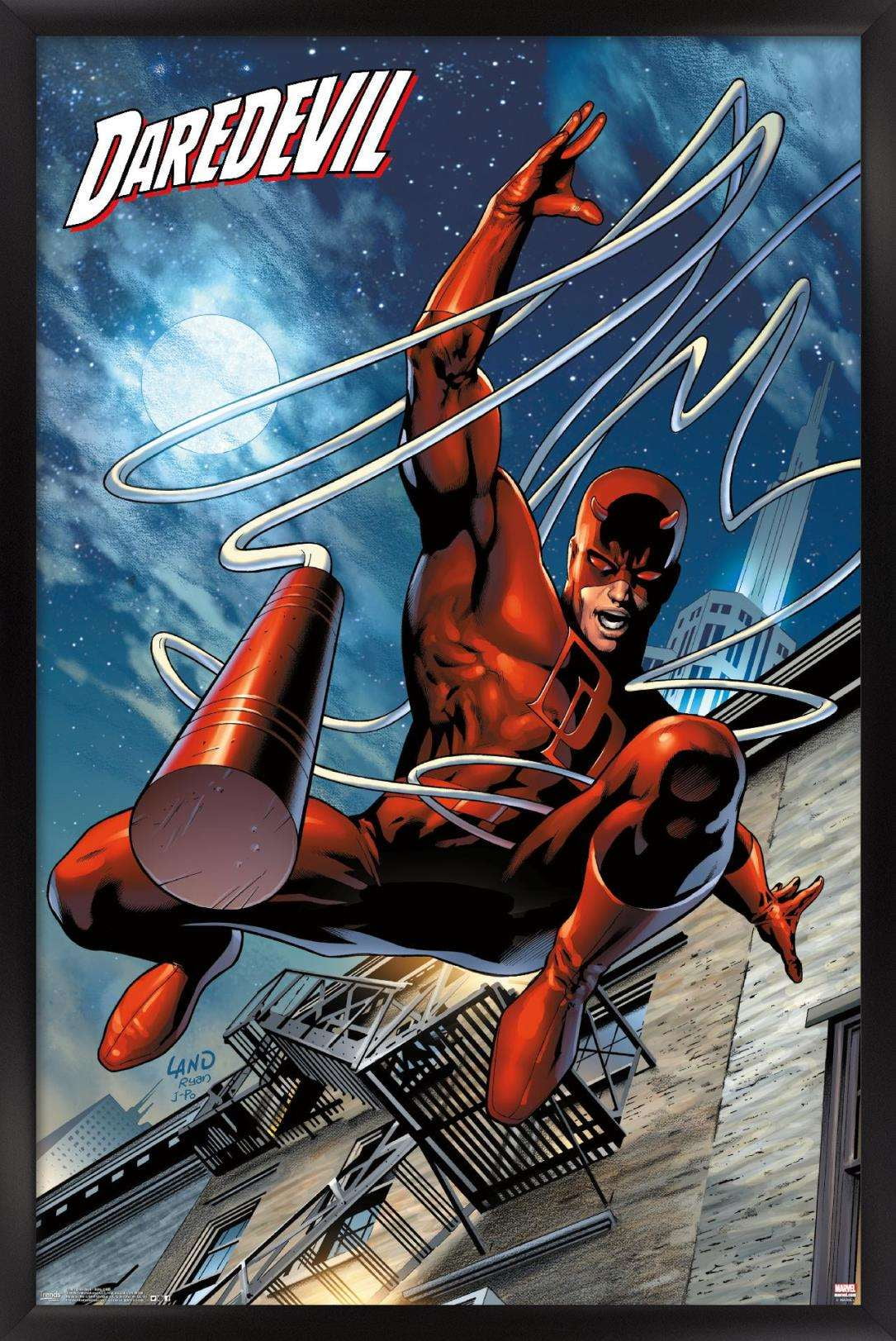 Marvel Comics - DaredeVil - Billy Club Wall Poster, 14.725" x 22.375", Framed