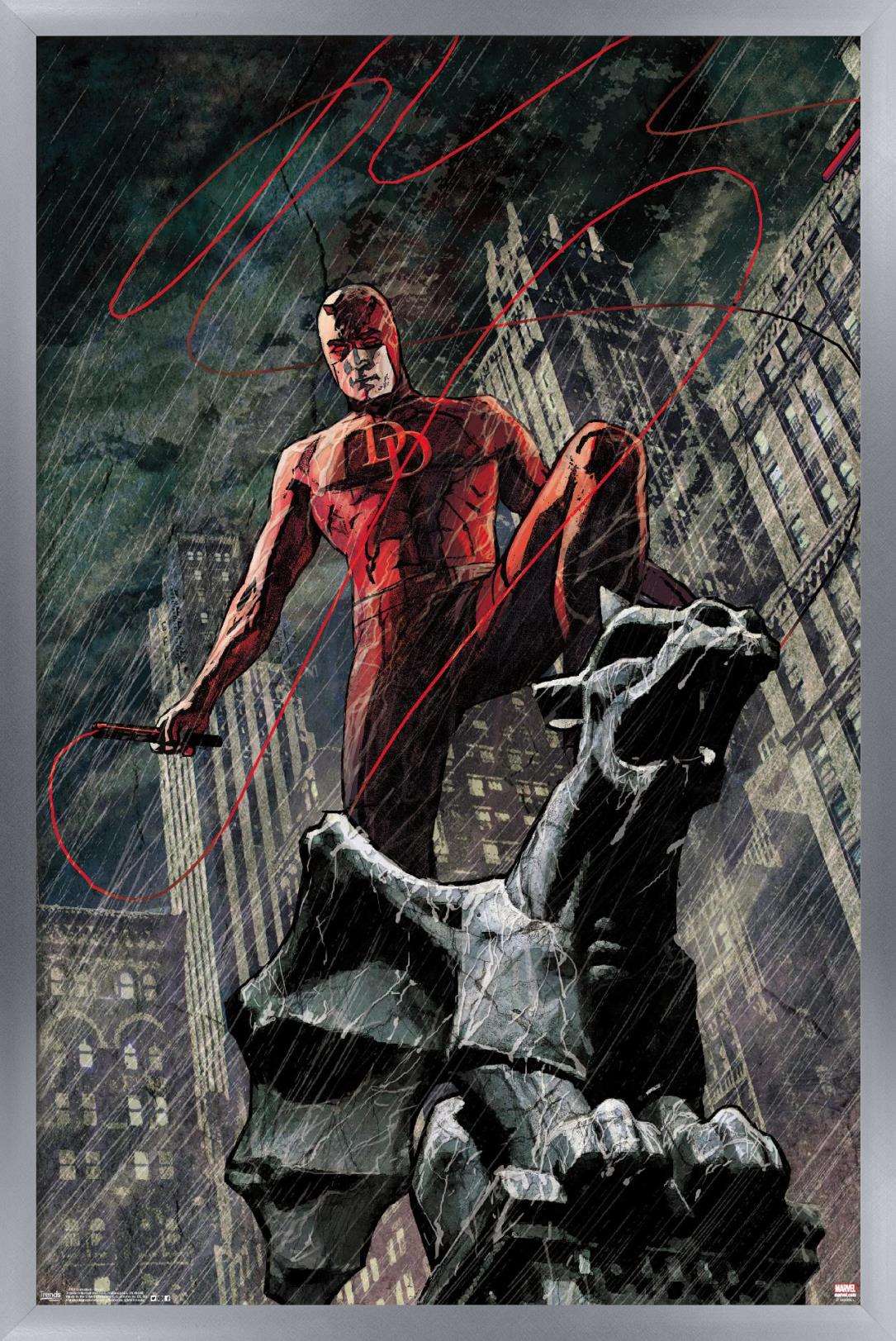 Marvel Comics - DaredeVil - Hell's Kitchen DeVil Wall Poster, 14.725" x 22.375", Framed