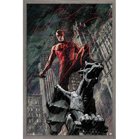 Marvel Comics - DaredeVil - Hell's Kitchen DeVil Wall Poster, 22.375" x 34", Framed