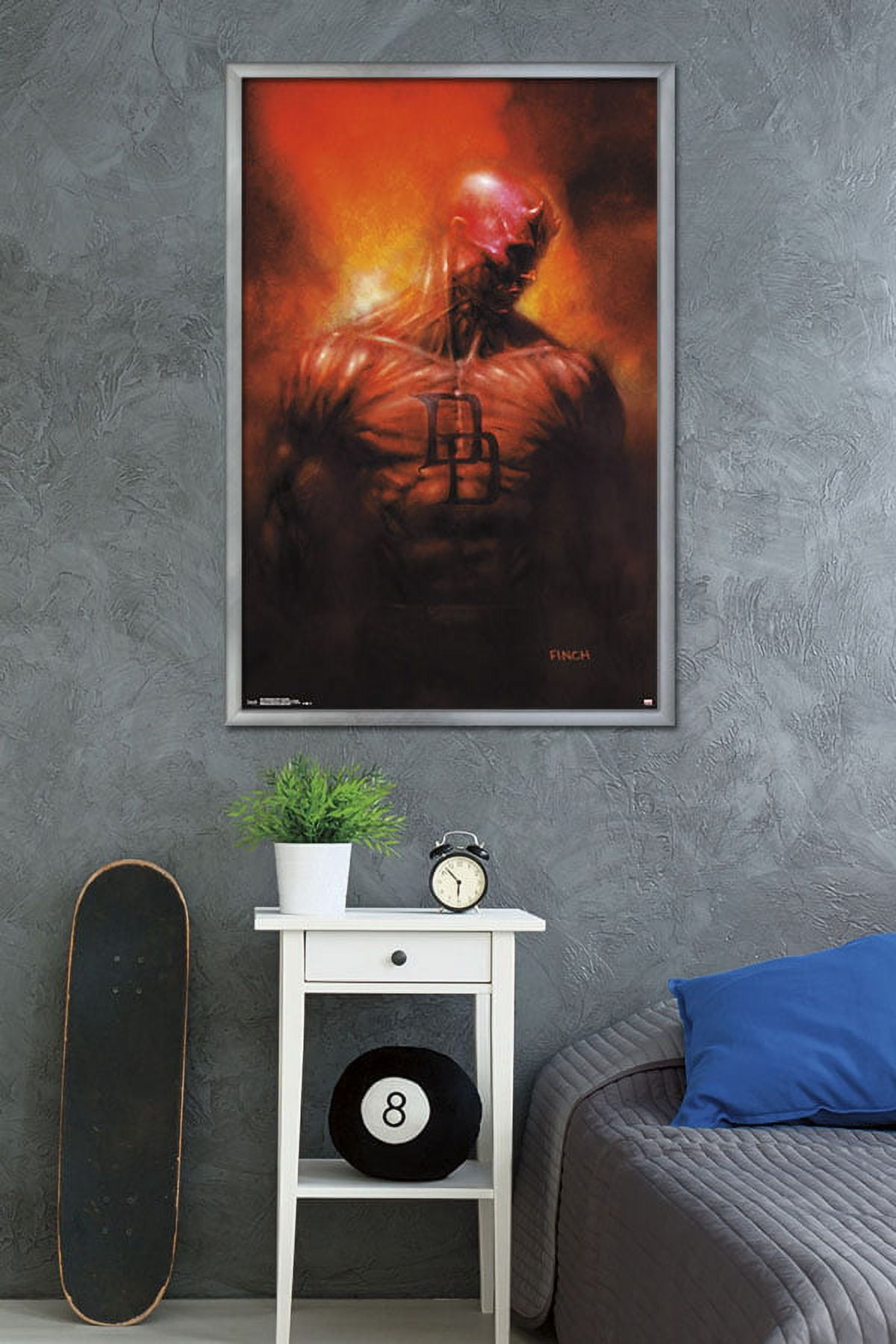 Trends International Marvel Daredevil Shadowland Framed Wall Poster - 34" X 22.4", Gray Frame