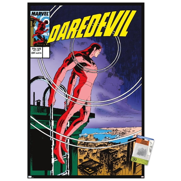 Marvel Comics Daredevil - #241 Wall Poster with Pushpins, 22.375" x 34"
