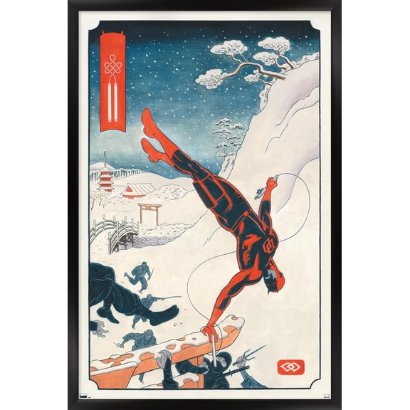 Marvel Comics Daredevil - Ninja Wall Poster, 22.375" x 34" Framed