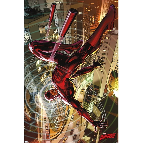 Marvel Comics Daredevil - Rooftop Cover Wall Poster, 14.725" x 22.375"