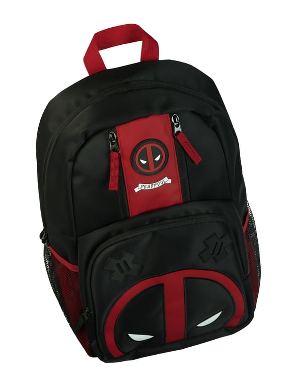 Comics Deadpool 16" Backpack Character Logo Book Bag Adjustable Straps