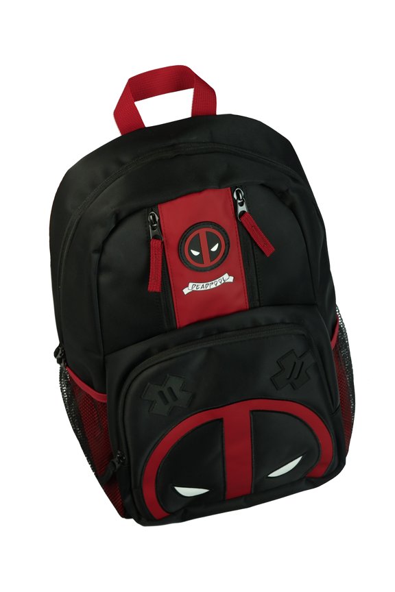 Marvel Comics Deadpool 16" Backpack Character Logo Book Bag Adjustable Straps