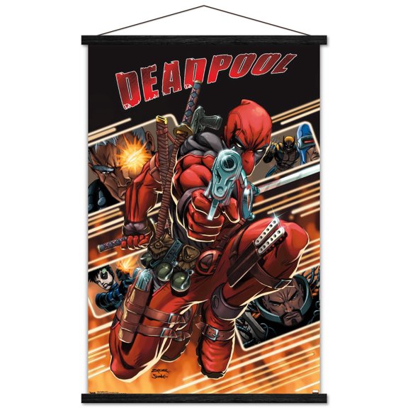 Marvel Comics - Deadpool - Attack Collage 40" x 24" Poster, by Trends International