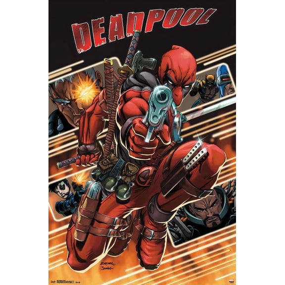 Marvel Comics - Deadpool - Attack Collage Wall Poster, 22.375" x 34"