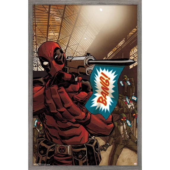 Marvel Comics - Deadpool - Bang Wall Poster, 14.725" x 22.375", Framed